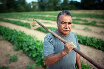 Vicente Gonzalez stands for a portrait at his farm in Bodcaw, Ark. on Sept. 7, 2023. Photo by Rory Doyle.